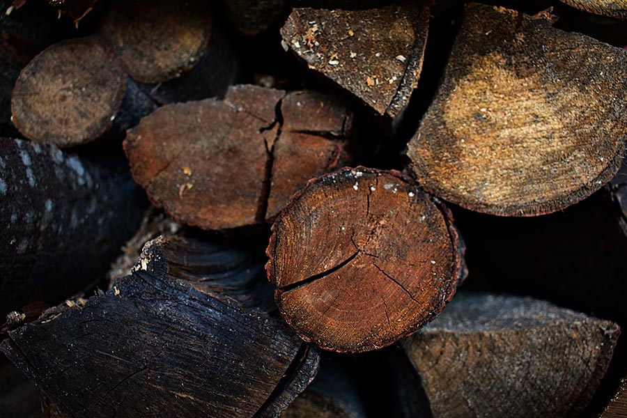 Aged firewood